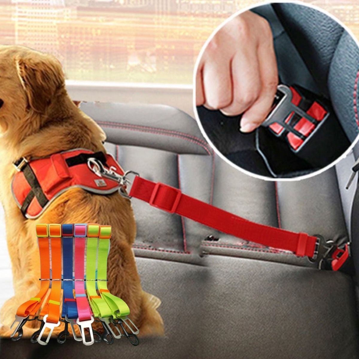 PACK DE CINTURON DE SEGURIDAD PARA MASCOTA LAU - 4