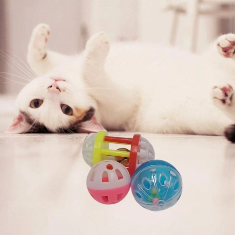 SET 6 JUGUETE INTERACTIVOS PELOTAS SONIDO GATOS LAU - 2