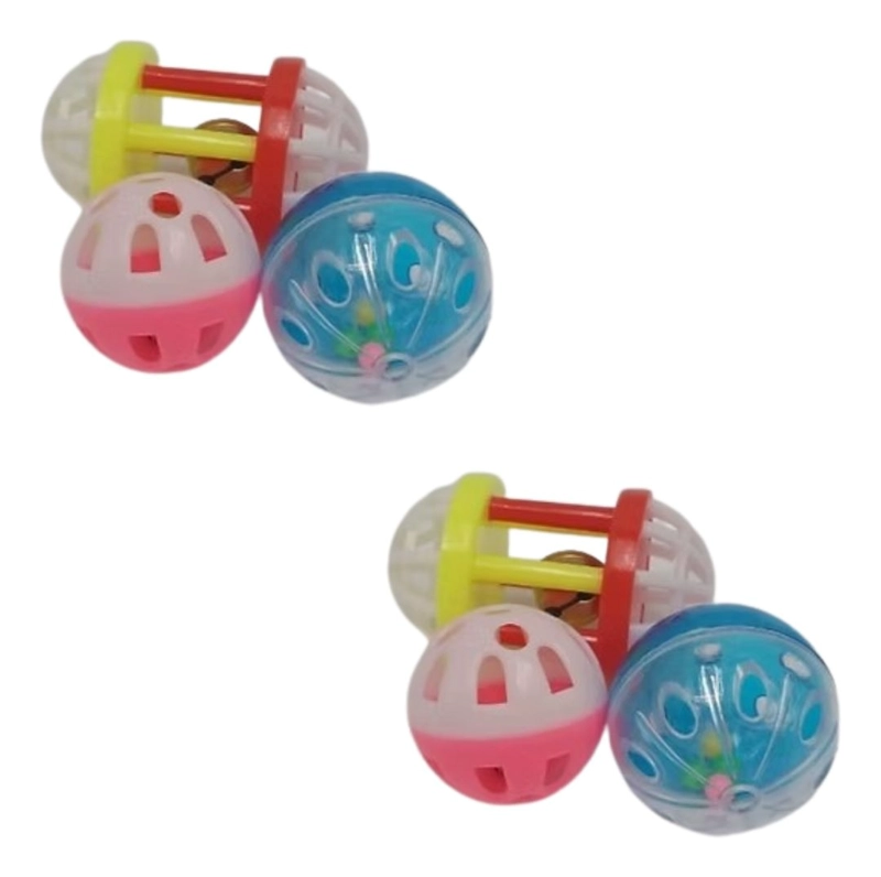 SET 6 JUGUETE INTERACTIVOS PELOTAS SONIDO GATOS LAU - 5