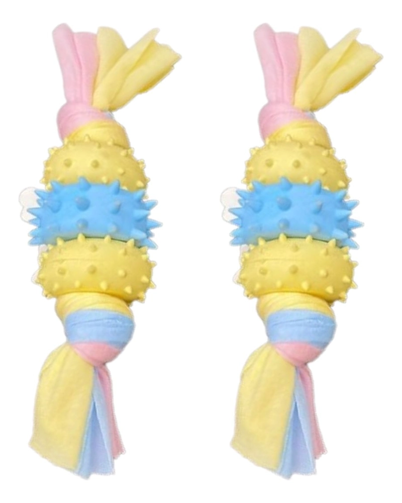 SET 3 JUGUETES PARA MASCOTA CUERDA CON GOMA PERROS LAU - 5