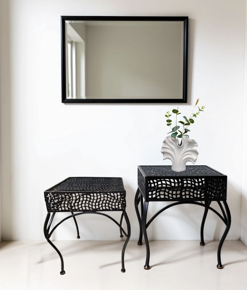 SET 2 MESA CENTRO DECORATIVA AUXILIAR MODERNO HOGAR JHN - 8