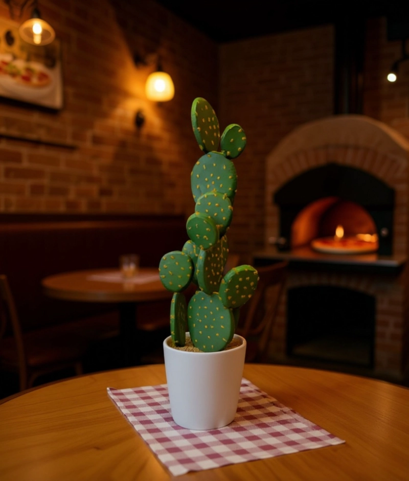 PLANTA ARTIFICIAL DECORATIVA CACTUS OPUNTIA REALISTA JHN - 9
