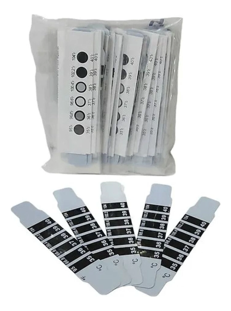 SET 50 TIRAS TERMOMETROS CONTROL TEMPERATURA FIEBRE LAU - 6