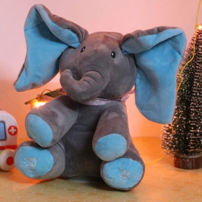 PELUCHE ELEFANTE MUSICAL PARA BEBES DESARROLLO DIVERTIDO LAU - 10