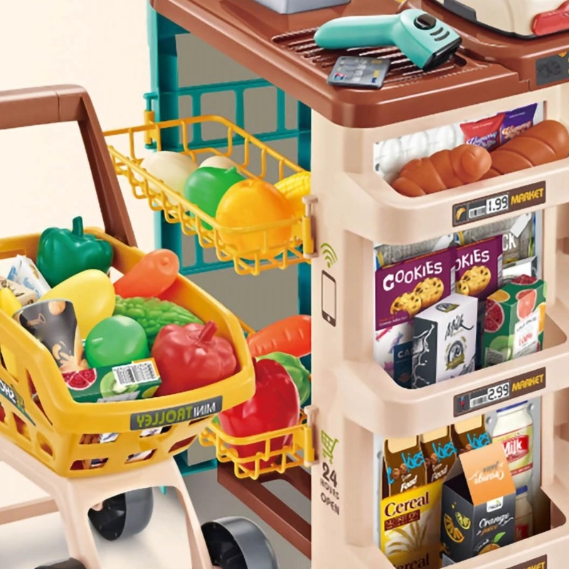 JUGUETE MINI MERCADO CARRITO COMPRAS DIVERTIDO NIÑOS LAU - 2