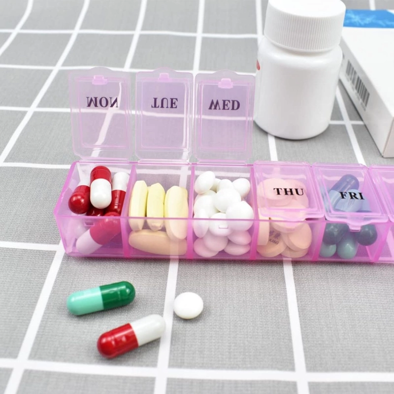SET 10 PASTILLEROS SEMANAL PARA MEDICAMENTOS VITAMINAS LAU - 4