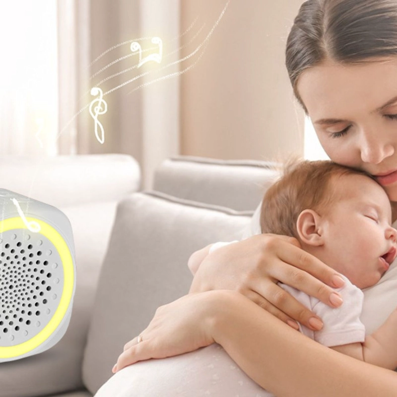 MAQUINA CUBO RUIDO BLANCO CON LUZ PARA RELAJAR BEBE LAU - 6