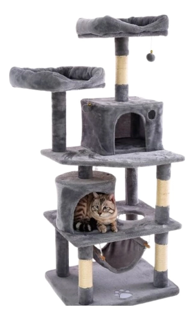 TORRE RASCADOR GRANDE PARA GATOS MASCOTAS LAU - 4