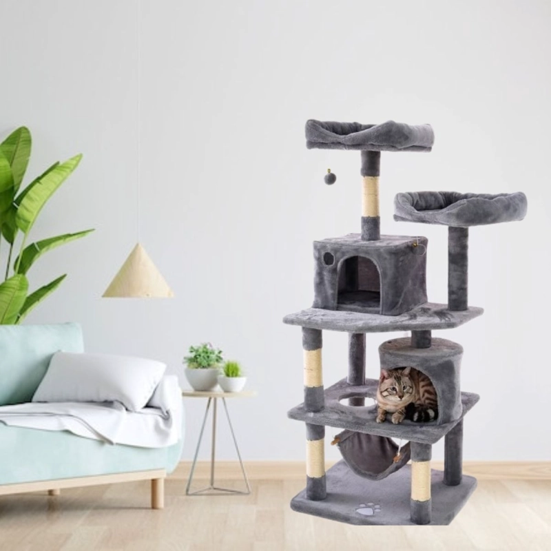 TORRE RASCADOR GRANDE PARA GATOS MASCOTAS LAU - 7