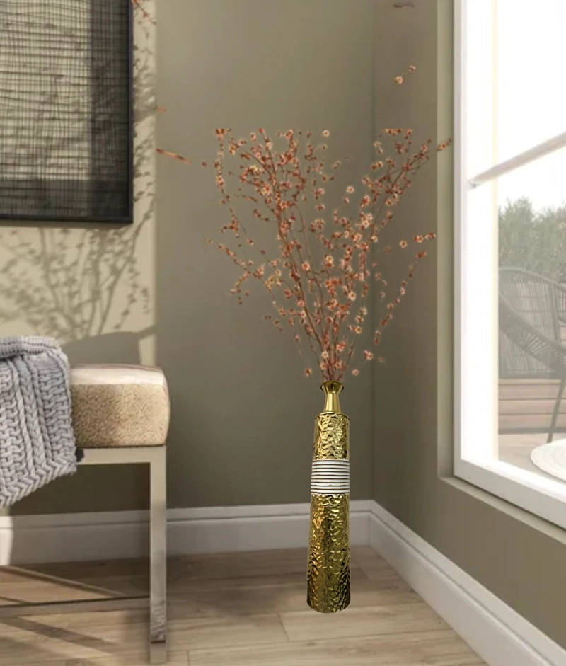 FLORERO DECORATIVO ALTO ALARGADO HOGAR PISO MESA JHN - 5