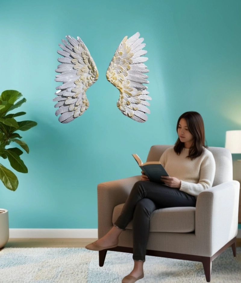 ADORNO DECORATIVO PARED ALAS ARTE FIGURA HOGAR JHN - 3