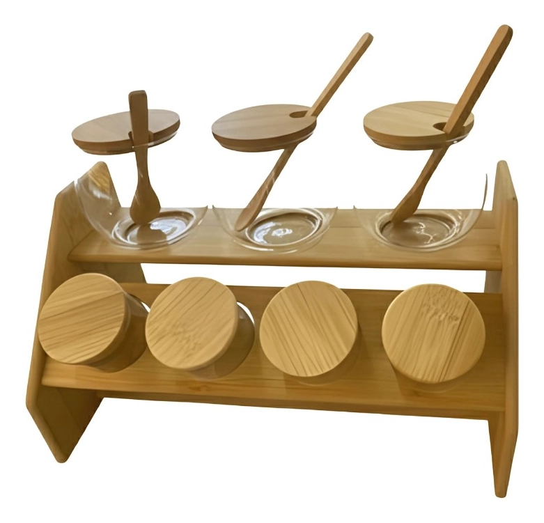 JUEGO RECIPIENTE ALMACENAMIENTO SOPORTE CONTENEDOR JHN - 1