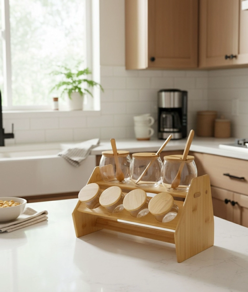 JUEGO RECIPIENTE ALMACENAMIENTO SOPORTE CONTENEDOR JHN - 6