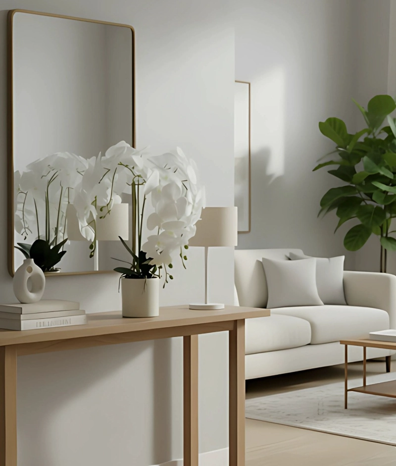 PLANTA ARTIFICIAL DECORATIVA ORQUIDEA BLANCA REALISTA JHN - 5
