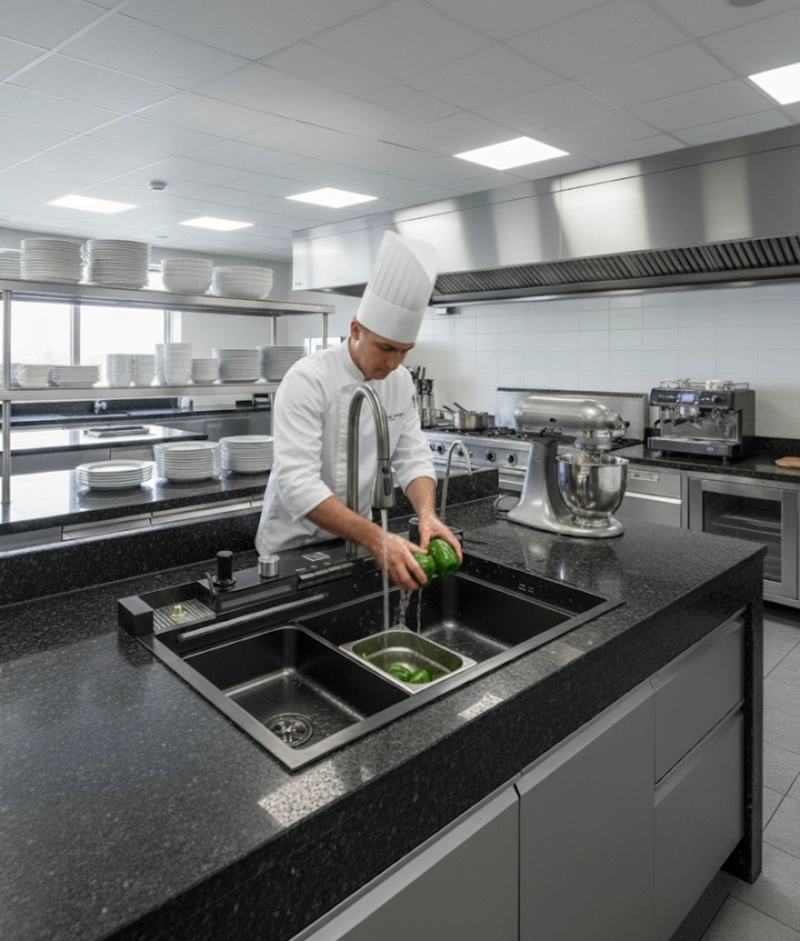 FREGADERO MULTIFUNCIONAL COCINA LAVAPLATOS ELEGANTE JHN - 2