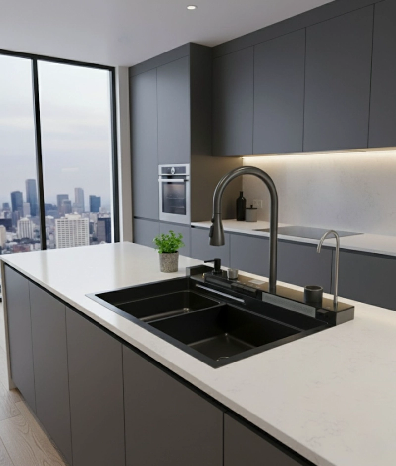 FREGADERO MULTIFUNCIONAL COCINA LAVAPLATOS ELEGANTE JHN - 8