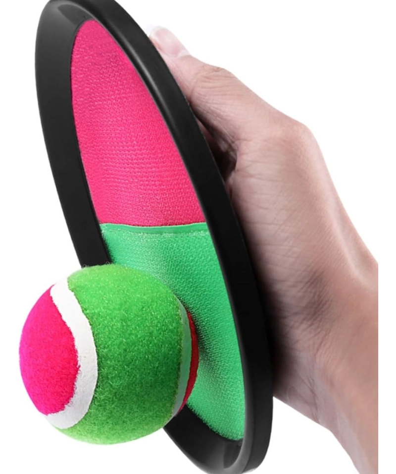 SET 2 JUGUETE DE PELOTA CON RAQUETA ATRAPA DIVERTIDO LAU - 7