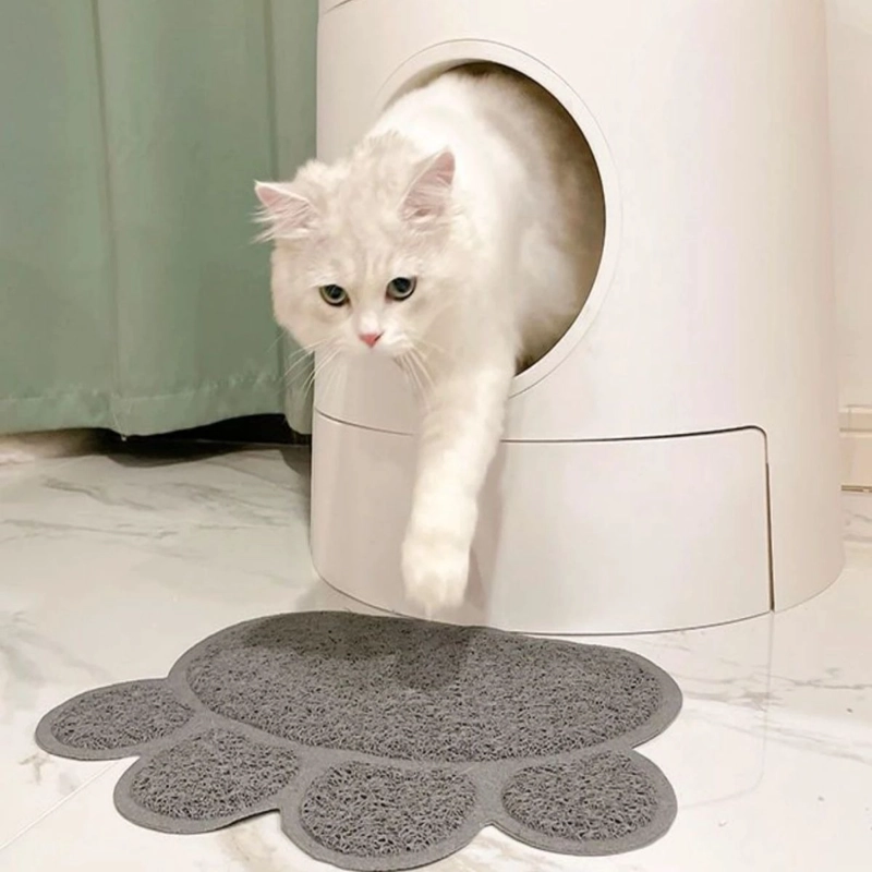 SET 2 ALFOMBRA TAPETE MASCOTAS DISEÑO HUELLA PERRO GATOS LAU - 6