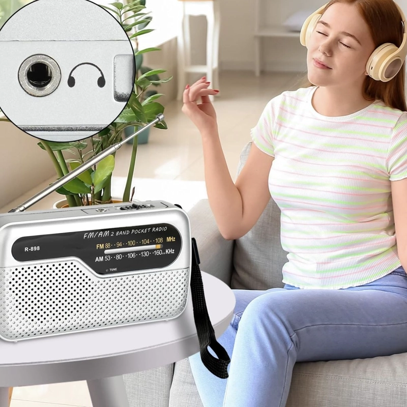 RADIO DE BOLSILLO COMPACTO PORTATIL AM/FM MUSICA LAU - 2