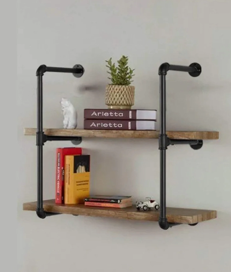 ESTANTE PARED DISEÑO INDUSTRIAL ALMACENAMIENTO HOGAR JHN - 7