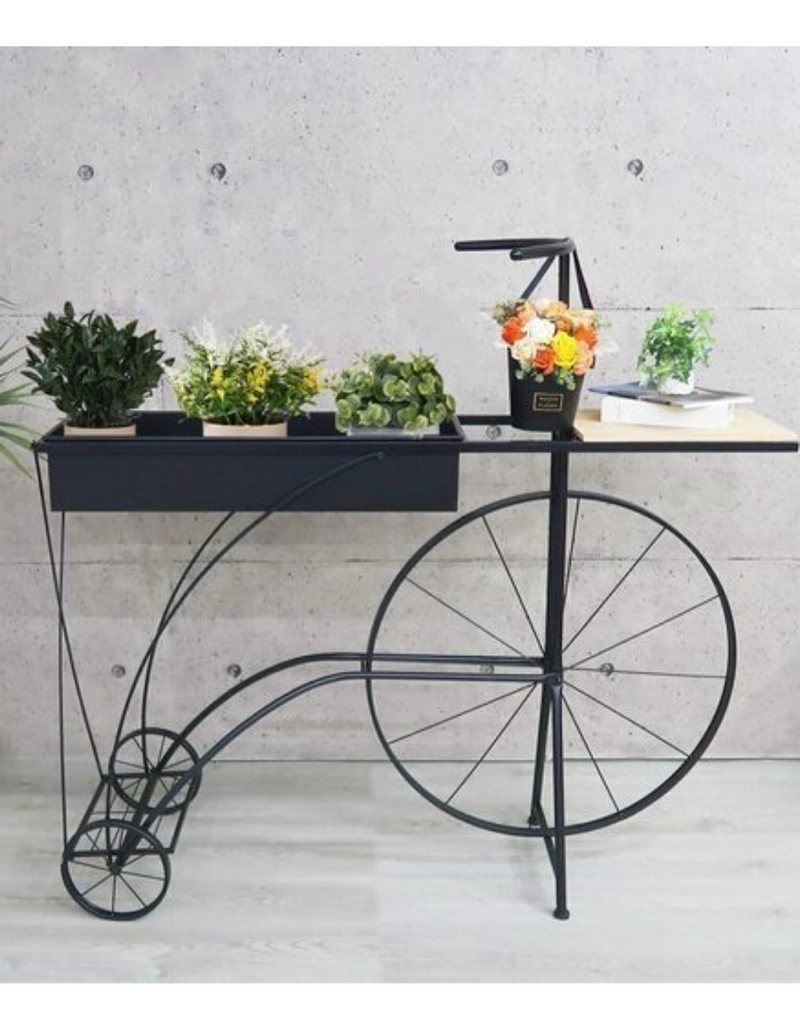 PORTA MACETAS DISEÑO BICICLETA ADORNO JARDINERIA SOPORTE JHN - 10