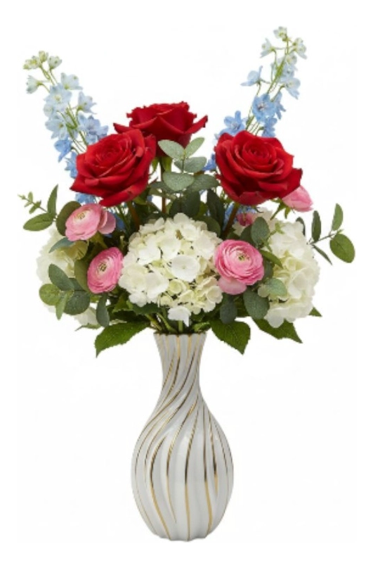 FLORERO DECORATIVO JARRON ESCULTURAL DISEÑO REMOLINO JHN - 3