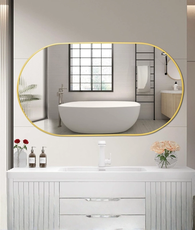 ESPEJO DECORATIVO OVALADO PARED ESTILO NORDICO ADORNO JHN - 10