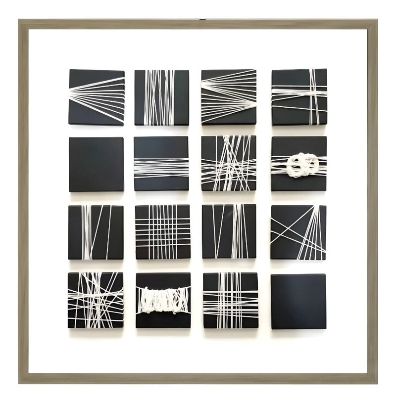 CUADRO DECORATIVO ABSTRACTO CUERDAS ADORNO ARTE PARED JHN - 1