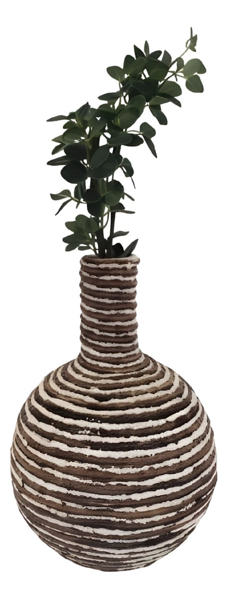FLORERO DECORATIVO JARRON MODERNO ESTILO ARTESANAL JHN - 3