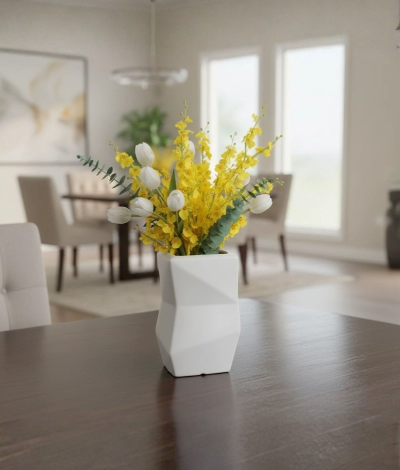 FLORERO DECORATIVO JARRON SILUETA ESCULTURAL MODERNO JHN - 2