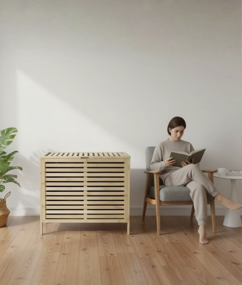 CANASTO ROPA ORGANIZADOR ALMACENAMIENTO CESTO TAPA JHN - 6
