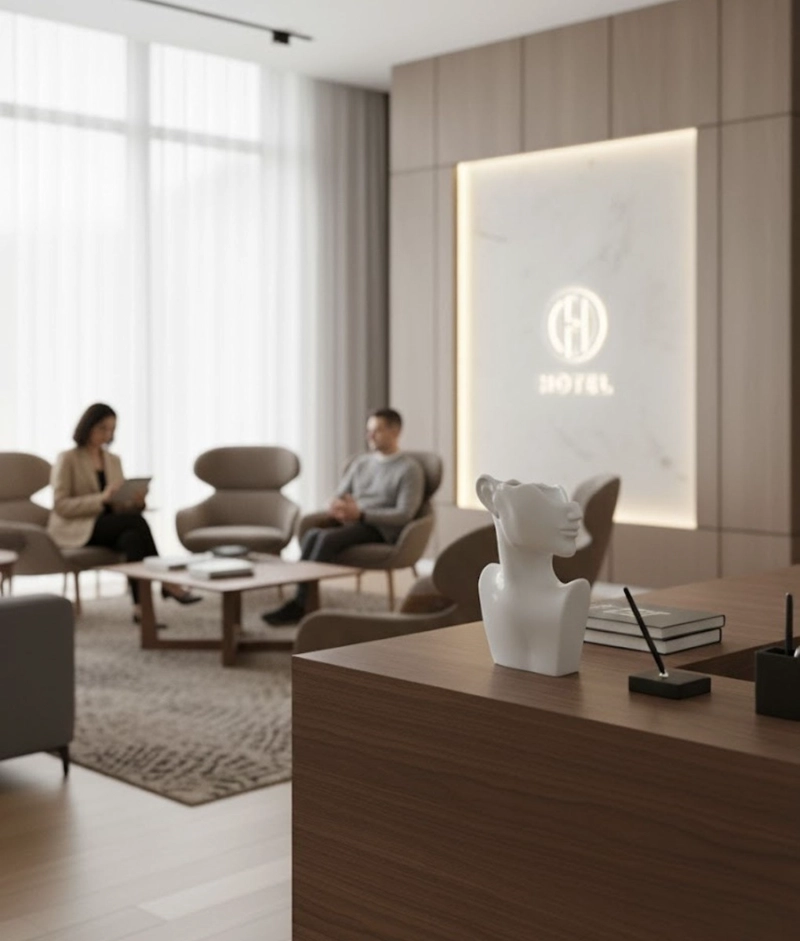 ESTATUA DECORATIVA ADORNO MINIMALISTA FORMA HUMANA JHN - 6