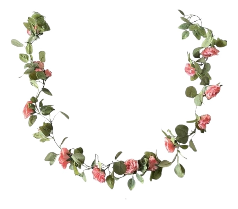 FLORES ARTICIALES ROSAS ENREDADERA ELEGANTE GUIRNALDA JHN - 1