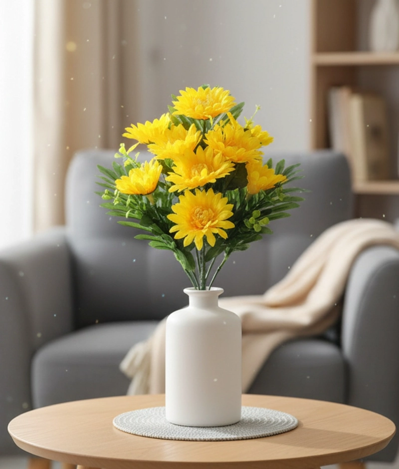SET 2 FLORES ARTIFICIALES RAMO DECORATIVO GIRASOLES JHN - 10