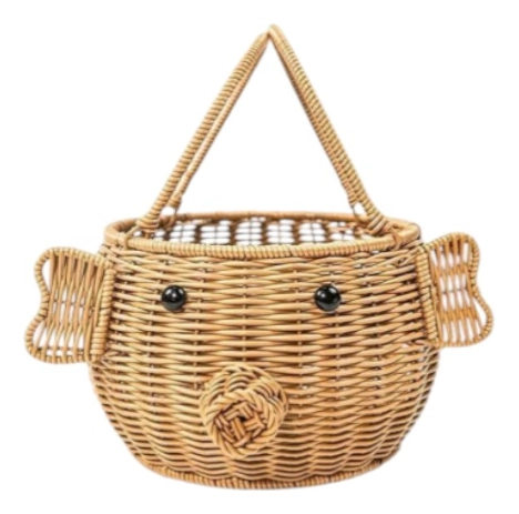 CANASTO DECORATIVO CESTA ORGANIZADORA DISEÑO ANIMAL JHN - 1