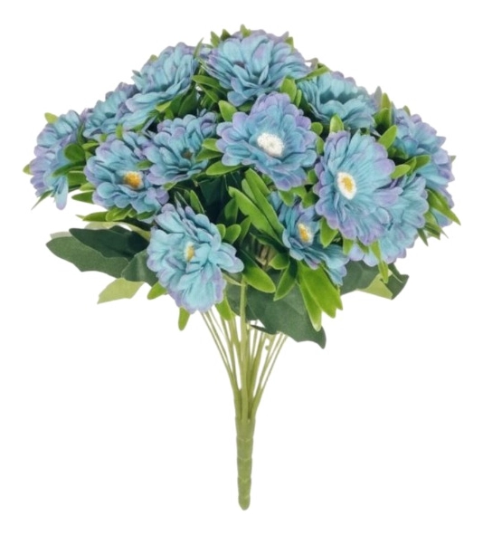 FLORES ARTIFICIALES RAMO CRISANTEMOS FLORAL DECORACION JHN - 3
