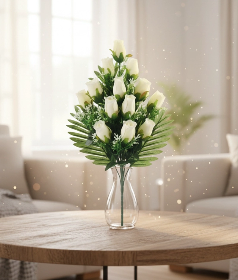 SET 2 FLORES ARTIFICIALES RAMO CAPULLOS FLORAL FOLLAJE JHN - 10
