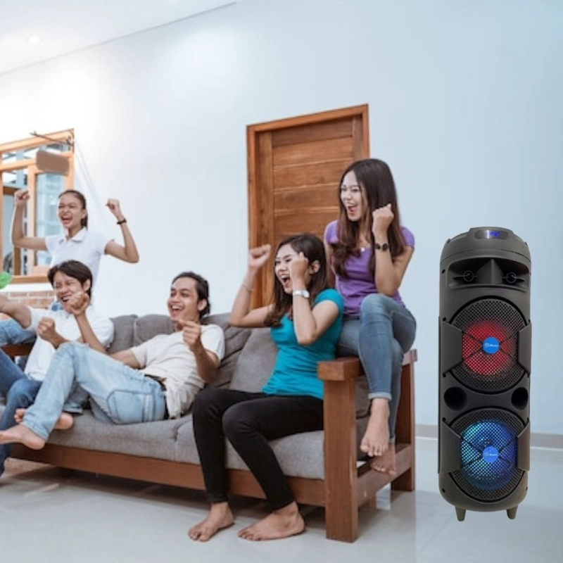 PARLANTE PORTATIL KARAOKE SUBWOOFER FIESTA HOGAR LAU - 5