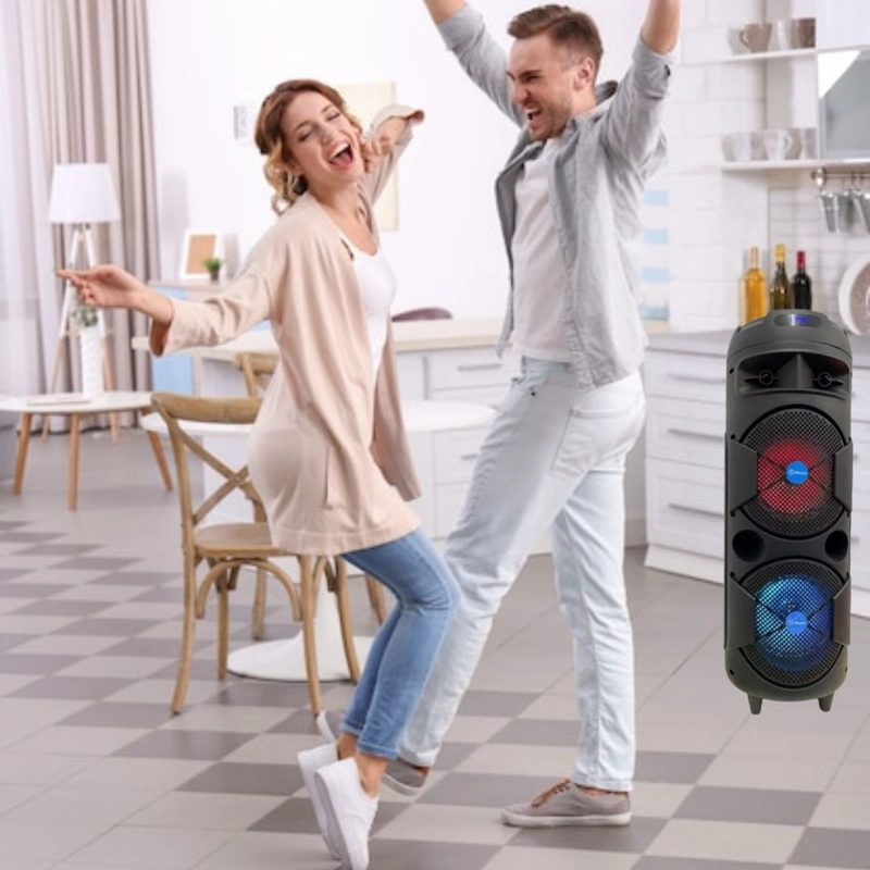 PARLANTE PORTATIL KARAOKE SUBWOOFER FIESTA HOGAR LAU - 8
