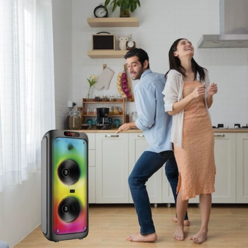 PARLANTE PORTATIL DE 8¨ SUBWOOFERS KARAOKE MUSICA HOGAR LAU - 1