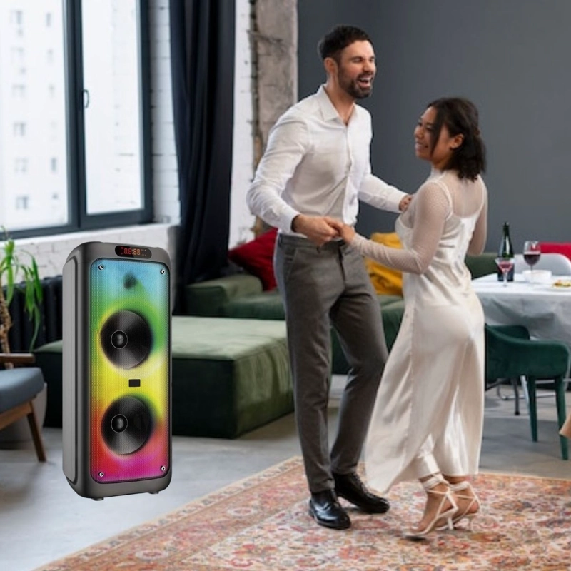 PARLANTE PORTATIL DE 8¨ SUBWOOFERS KARAOKE MUSICA HOGAR LAU - 2