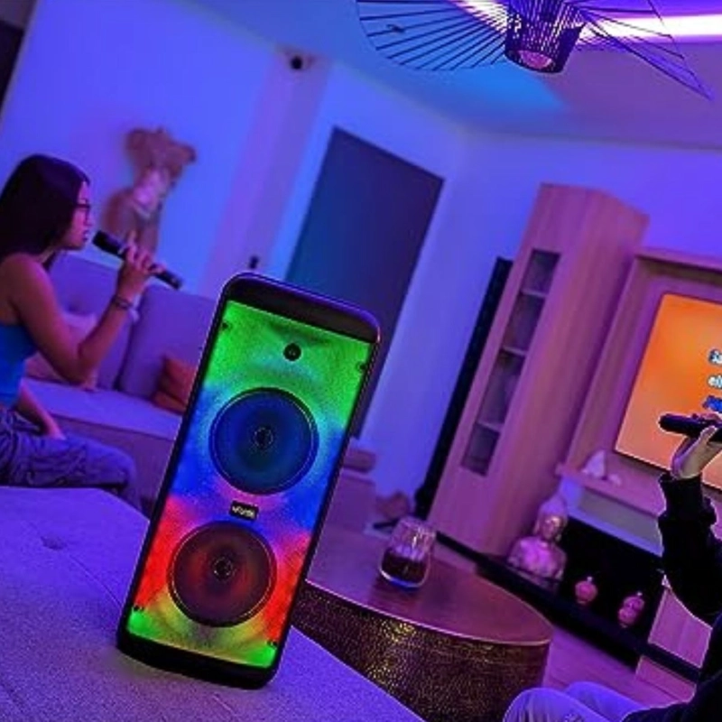 PARLANTE PORTATIL DE 8¨ SUBWOOFERS KARAOKE MUSICA HOGAR LAU - 4