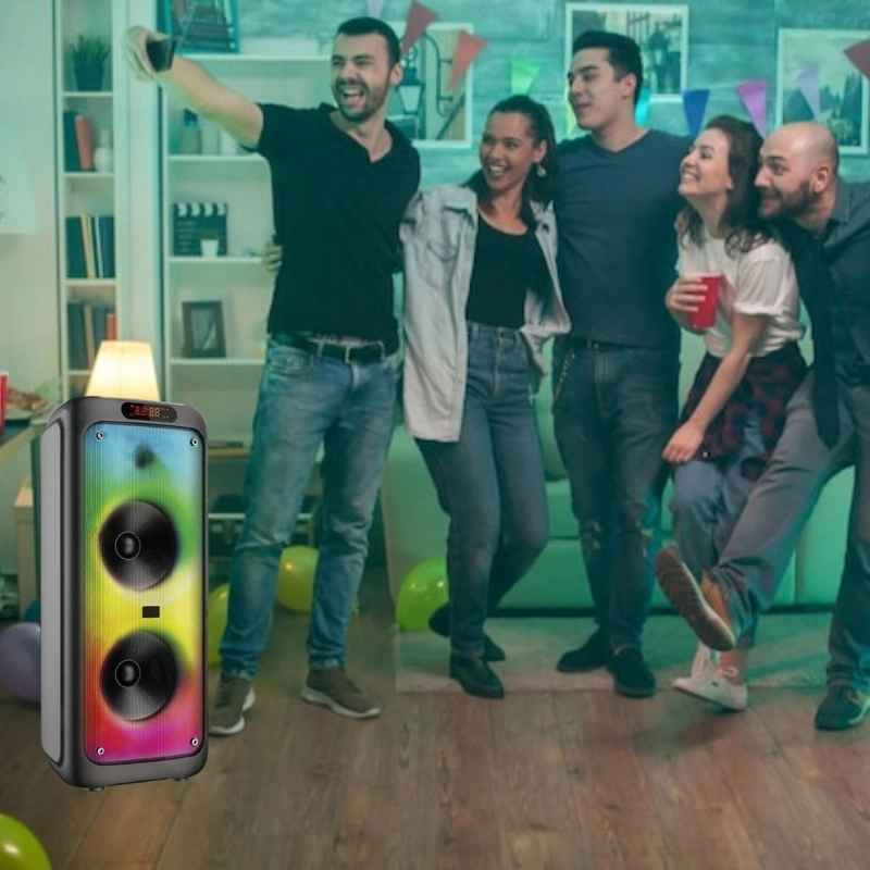 PARLANTE PORTATIL DE 8¨ SUBWOOFERS KARAOKE MUSICA HOGAR LAU - 5