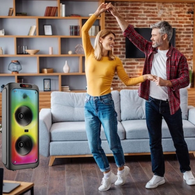 PARLANTE PORTATIL DE 8¨ SUBWOOFERS KARAOKE MUSICA HOGAR LAU - 6