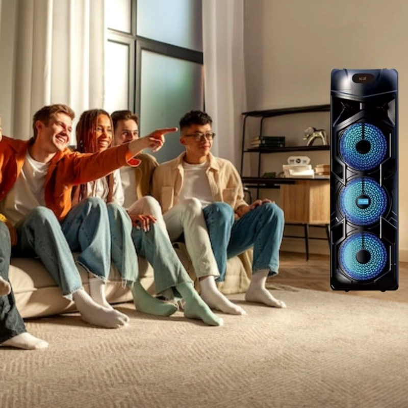 PARLANTE PORTATIL BLUETOOTH KARAOKE FIESTA HOGAR LAU - 7