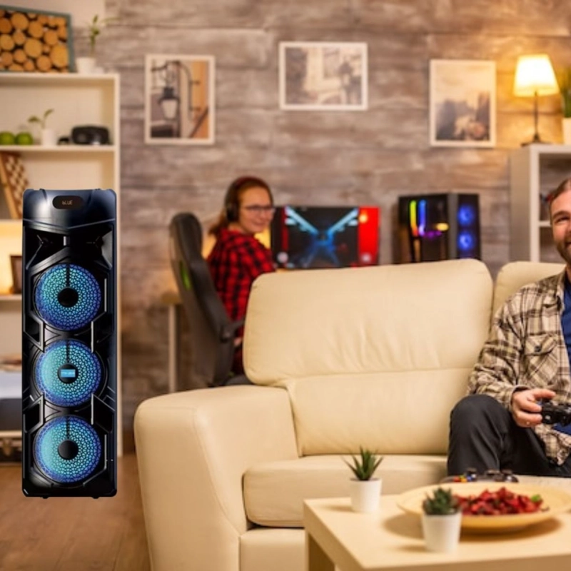 PARLANTE PORTATIL BLUETOOTH KARAOKE FIESTA HOGAR LAU - 8