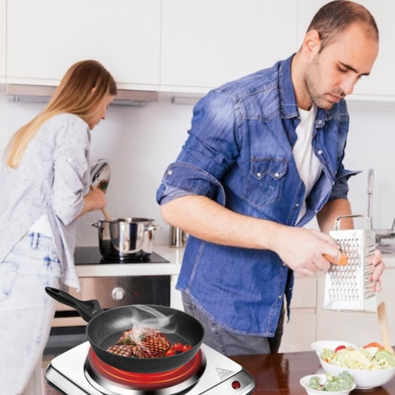 ENCIMERA COCINA DE 1 PLATO COMPACTA PRACTICA 1000W LAU - 4