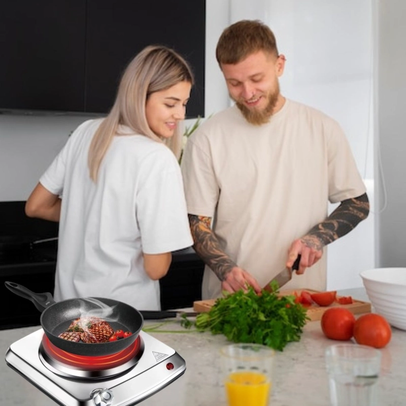 ENCIMERA COCINA DE 1 PLATO COMPACTA PRACTICA 1000W LAU - 9
