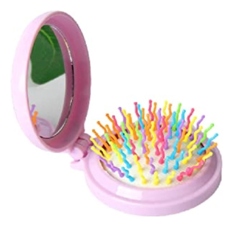 SET 7 CEPILLOS ARCOIRIS INFANTIL  PLEGABLE CON ESPEJOS LAU - 1