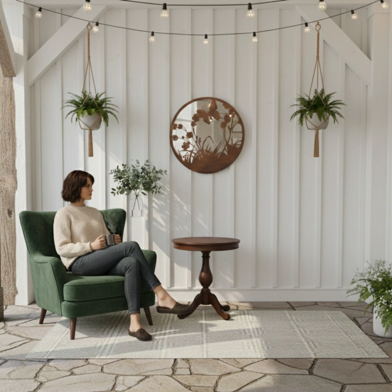 ESPEJO DECORATIVO PARED ARMONIA JARDIN ADORNO MODERNO JHN - 4